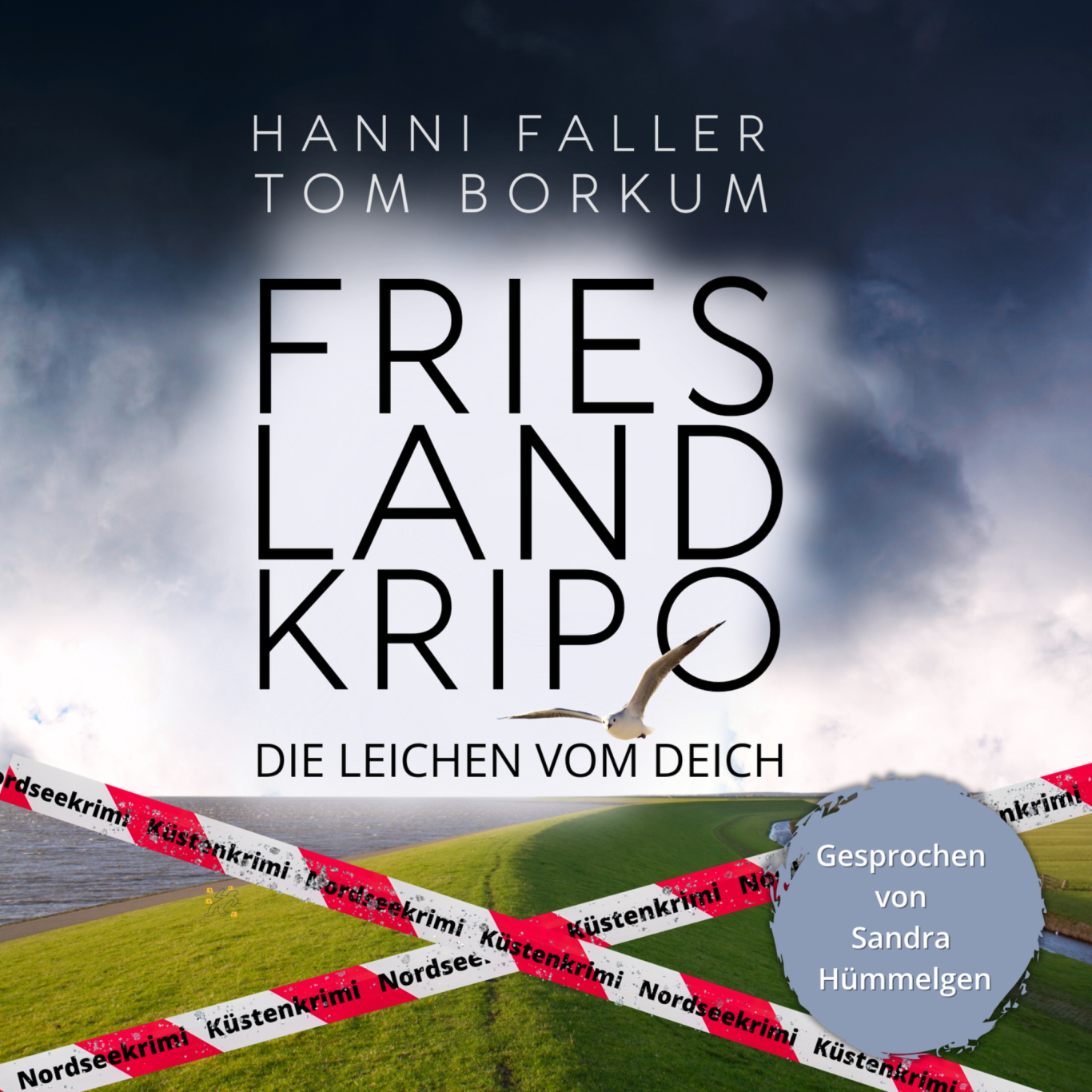 Andis erste Fall Hörbuchcover von Frieslandkripo Band 1 Die Leichen vom Deich - Ein spannender Küstenkrimi von Hanni Faller und Tom Borkum