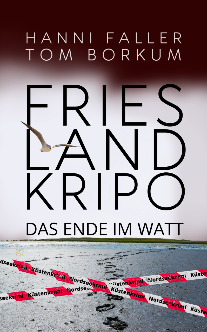 Eine alte Frau verschwindet im Watt